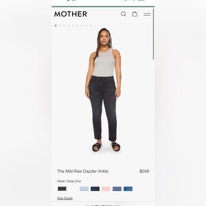 Mother Mid Rise Dazzler Jeans Size 28